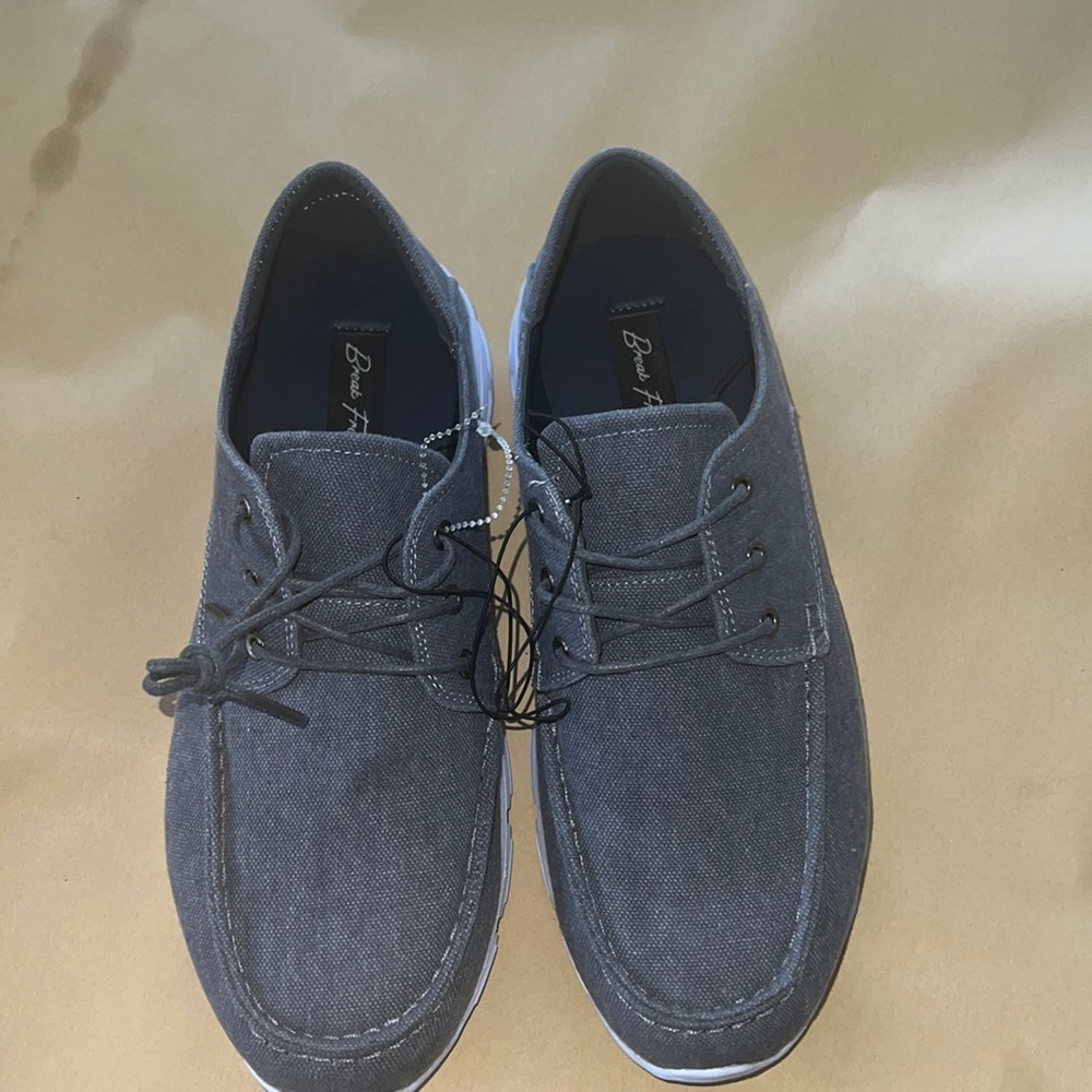 - Break Mens Grey Lace Up Shoes Size 10 M NEW